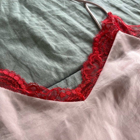 RED AND PINK LACE CAMISOLE - Picture 3 of 5